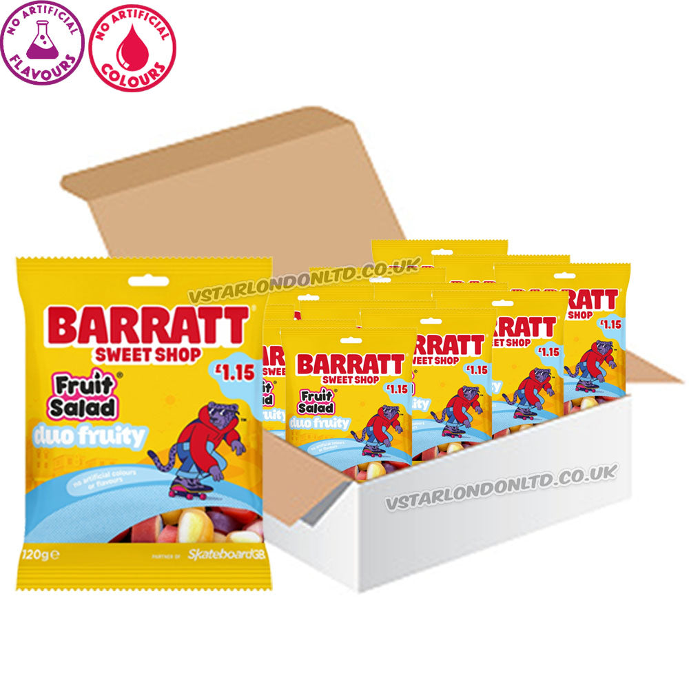 Barratt Sweet Shop Fruit Salad Duo Fruity 120g £1.15 PMP (Box of 12)