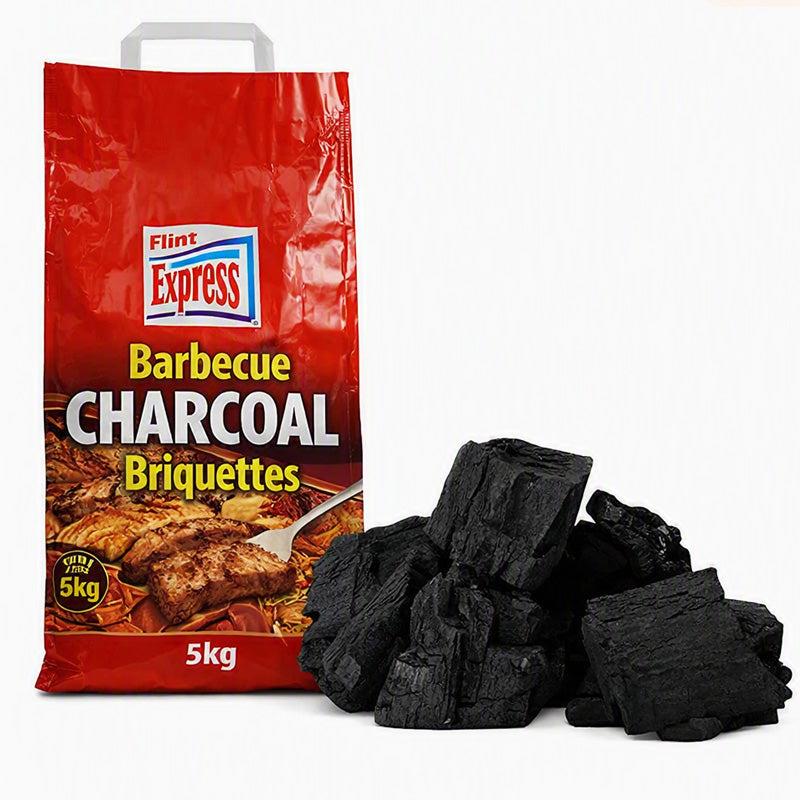 Fuel Express Barbecue Charcoal Briquettes Easy Lighting BBQ Charcoal Fuel Outdoor Cooking 5Kg