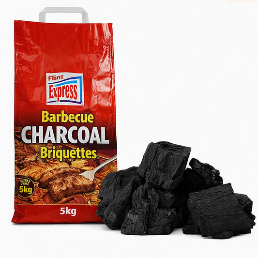 Fuel Express Barbecue Charcoal Briquettes Easy Lighting BBQ Charcoal Fuel Outdoor Cooking 5Kg