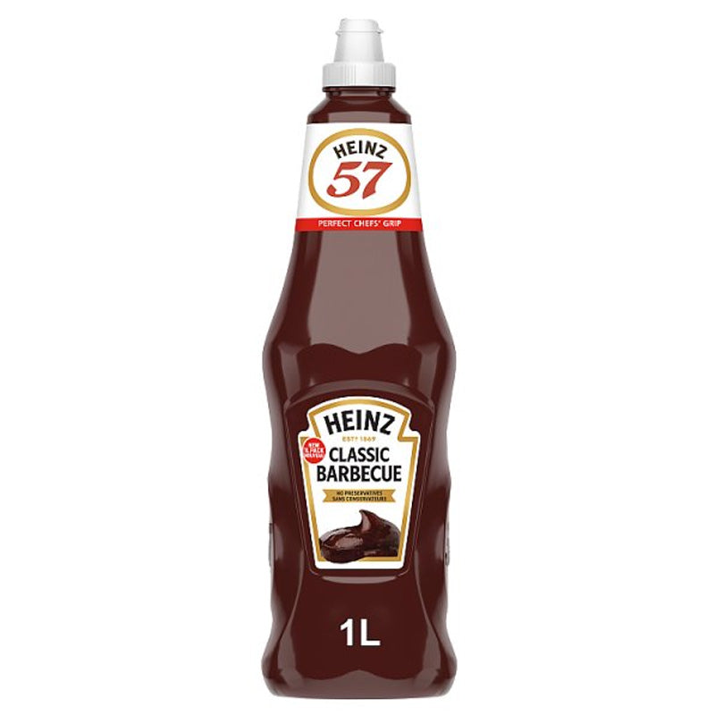 Heinz BBQ Sauce 1L x 6 Bottles Classic Barbecue Sauce Vegan