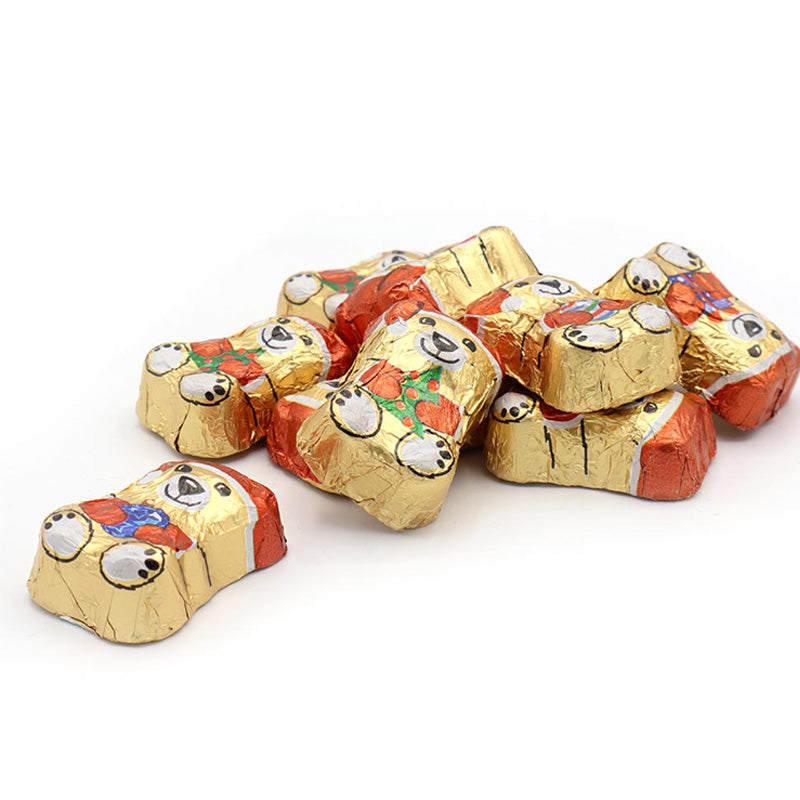 Milk Chocolate Creme Filled Gold Bears 1kg Foiled Chocolate Bears