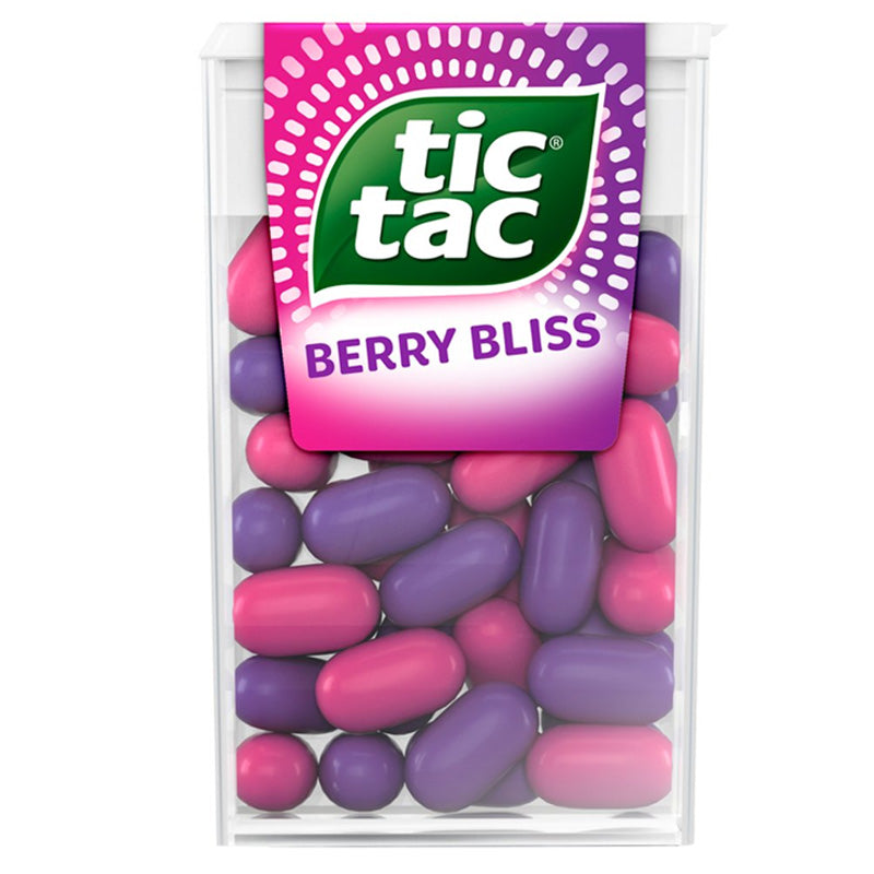 Tic Tac Berry Bliss Mint Sweets 18g x 24 Packs – 37 Sweets Per Pack