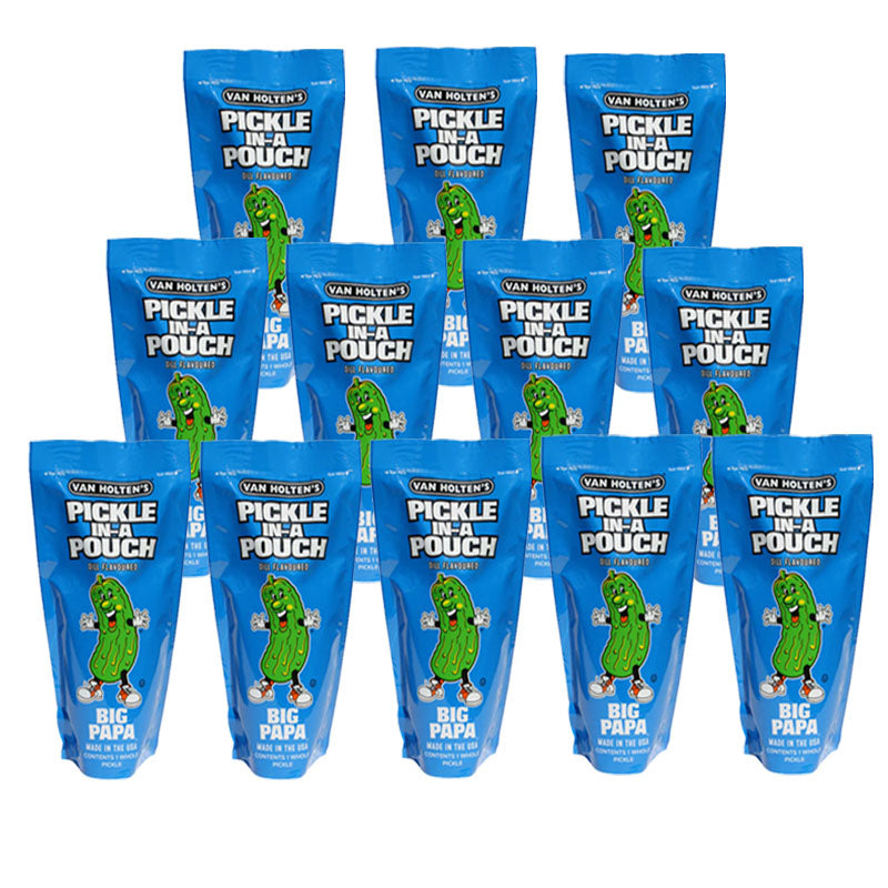 Van Holten’s Pickle In A Pouch 360g Variety – Big Papa, Hot Mama & More (6 & 12 Packs)