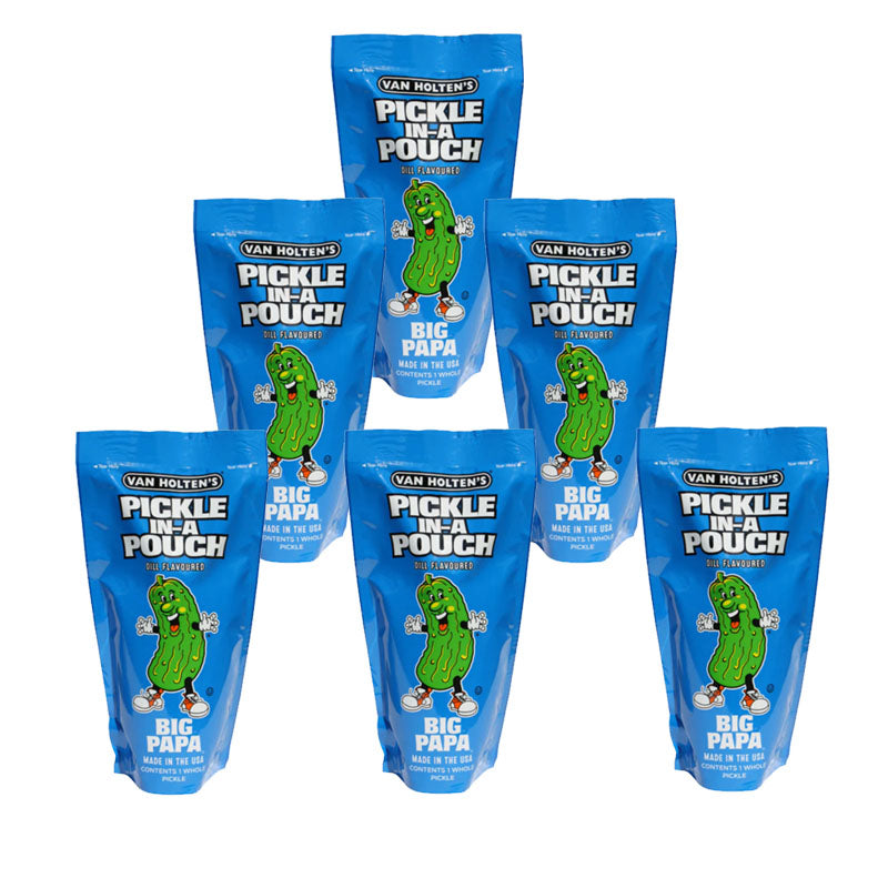 Van Holten’s Pickle In A Pouch 360g Variety – Big Papa, Hot Mama & More (6 & 12 Packs)