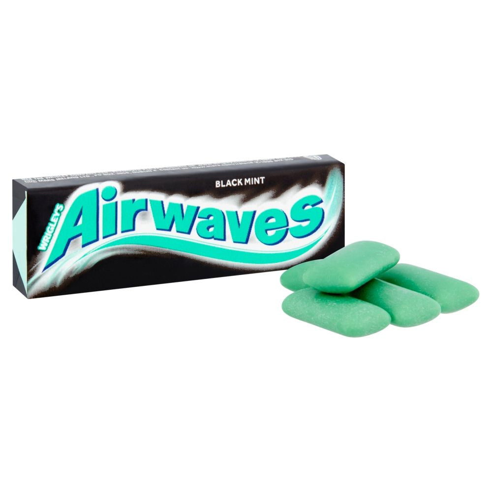 Airwaves Black Mint Flavour Sugarfree Chewing Gum 10 Pieces
