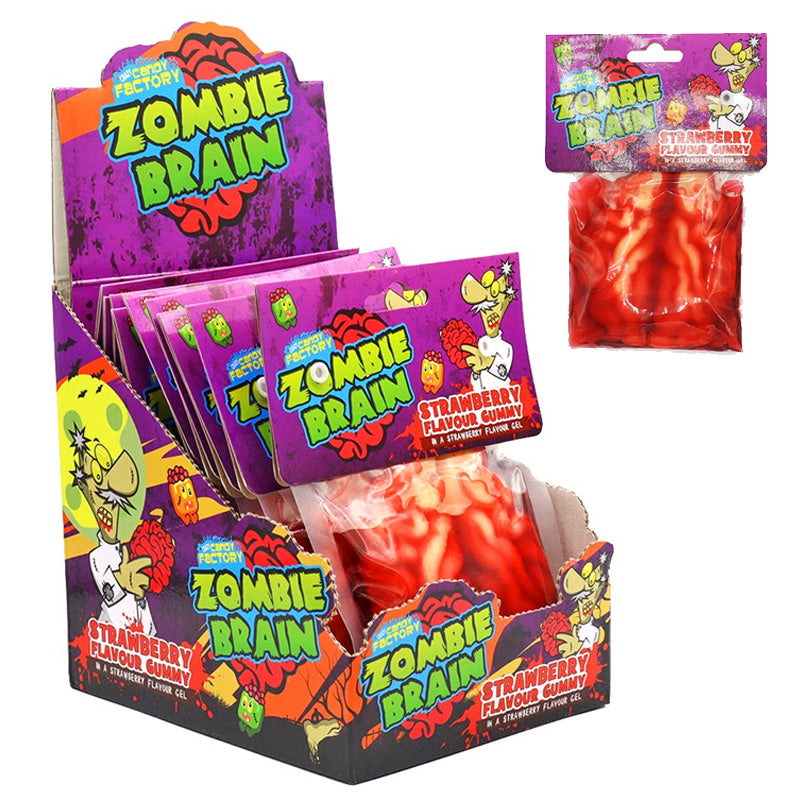 Crazy Candy Factory Zombie Brain 120g – Halloween Gummy Candy (6 & 12 Packs)