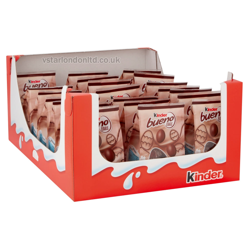 Kinder Bueno Milk Chocolate & Hazelnut Mini Easter Eggs Bag 80g(10, 21 Bags)