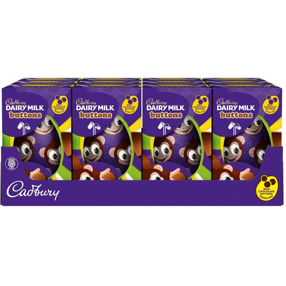 Cadbury White Buttons Egg 98g( Pack of 12 Boxes)