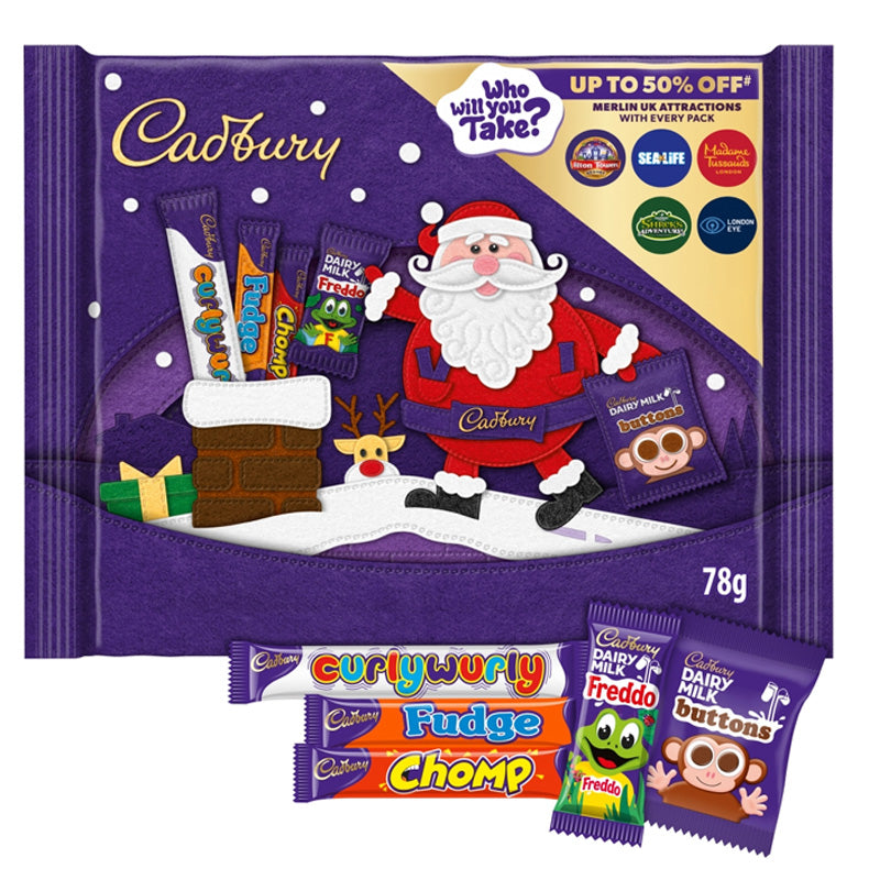 Cadbury Chocolate Christmas Selection Pack 78g (13 & 26 Packs)