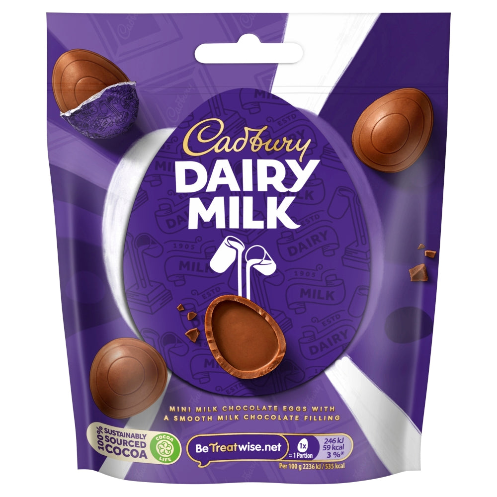 Cadbury Dairy Milk Mini Chocolate Easter Egg Bag 77g(Pack of 23 Bags)