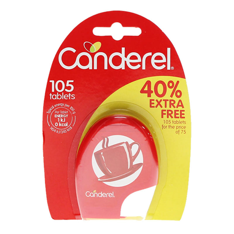 Canderel Sweetener Tablets 105's | 75 + 40% Free | Zero Calorie Sweetener Tablets