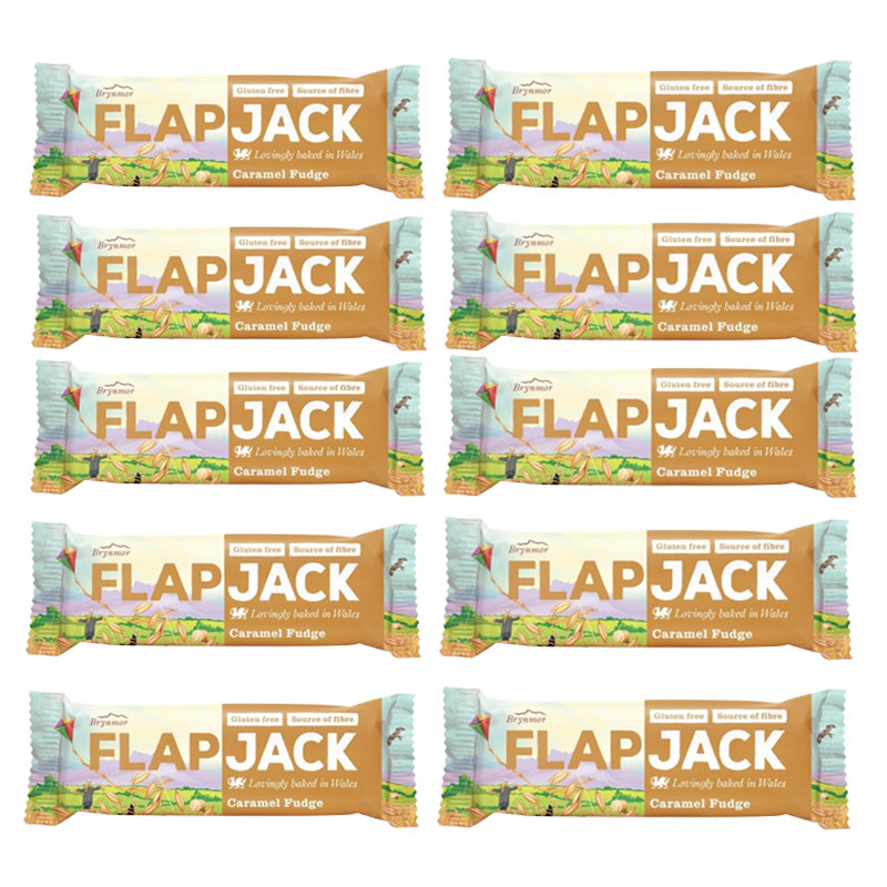 Brynmor Flap Jack Bars 80g Chocolate Caramel Fudge Summer Berry (10 & 20 Bars) Gluten Free