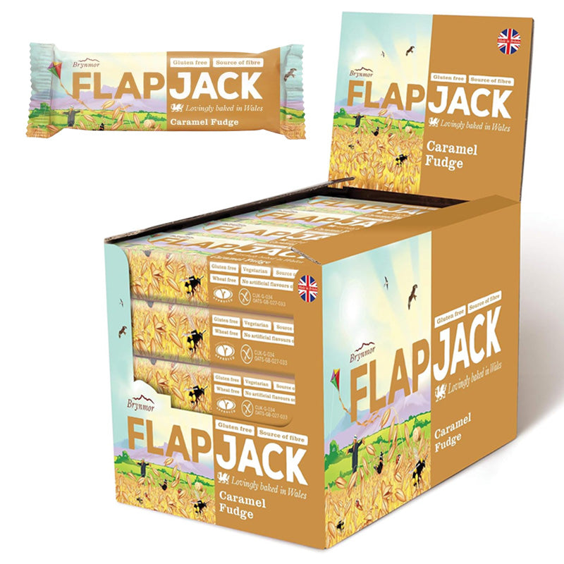 Brynmor Flap Jack Bars 80g Chocolate Caramel Fudge Summer Berry (10 & 20 Bars) Gluten Free