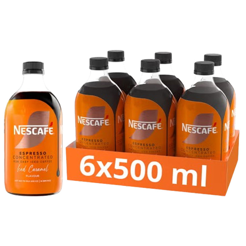 Nescafé Iced Coffee Espresso Concentrated 500ml x 3 Flavours (Box of 6 Bottles)