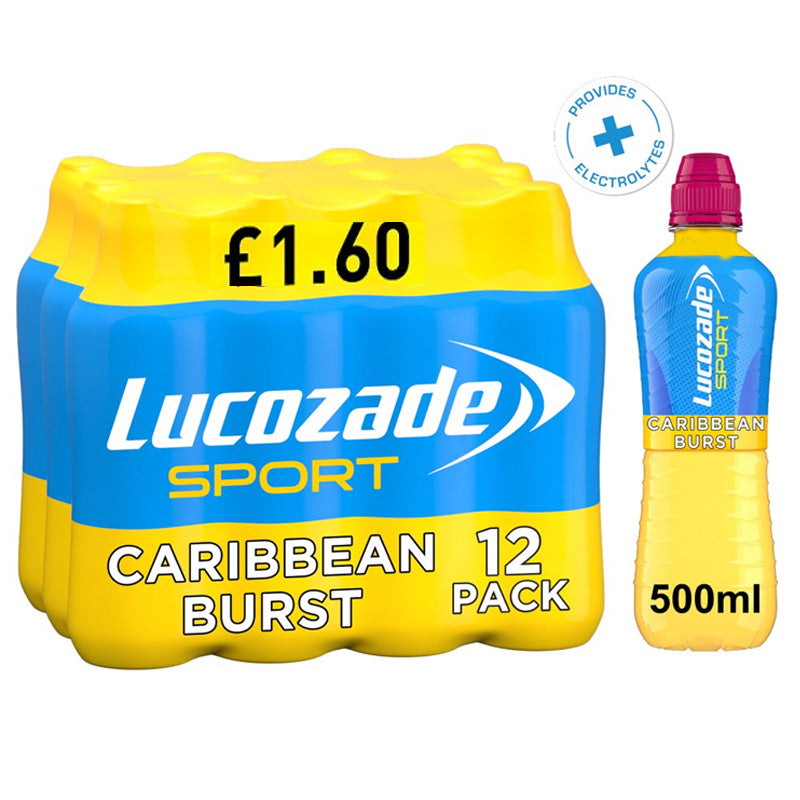 Lucozade Sport Drink 12 x 500ml – Various Flavours (PMP)