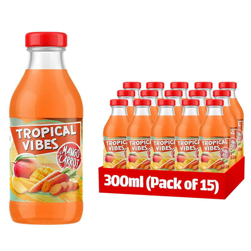 Tropical Vibes Mixed Flavours Soft Drinks Bundle 300ml (Box of 15 Bottles)