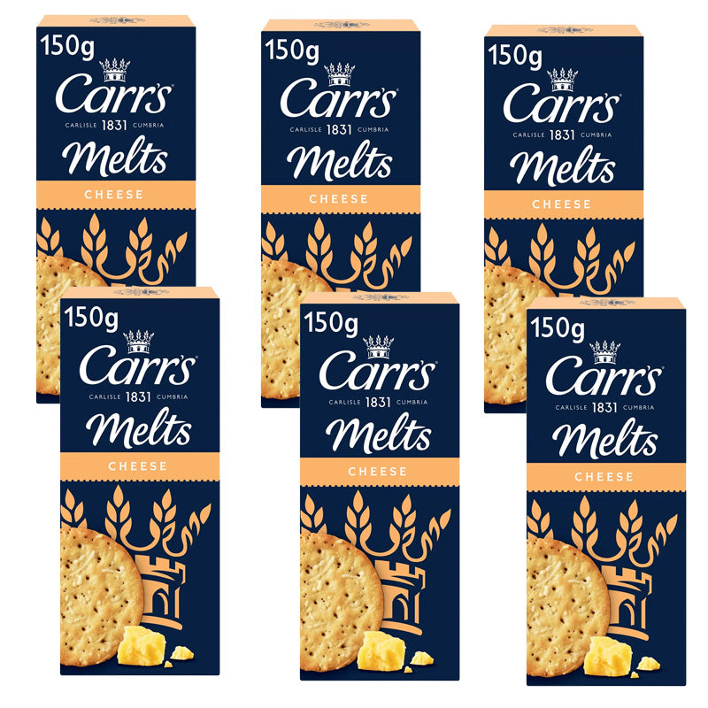 Carr's Melts Cheese Crackers 150g – Light, Crisp & Irresistibly Cheesy (6 & 12 Packs)