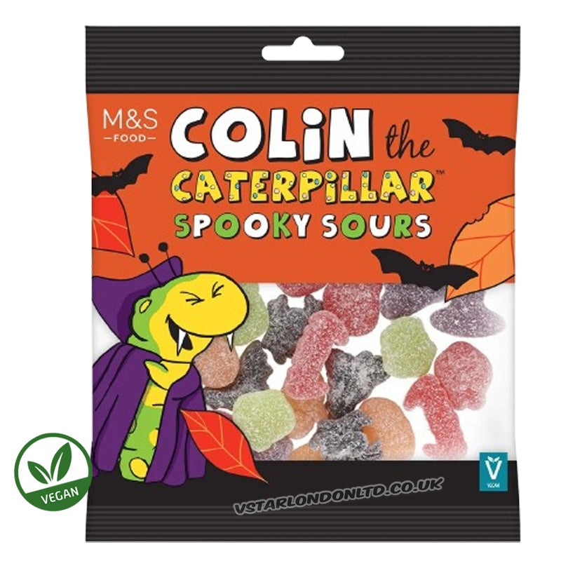 M&S Colin The Caterpillar Sourtastic 170g x 3 Packs – Sour Gummy Sweets