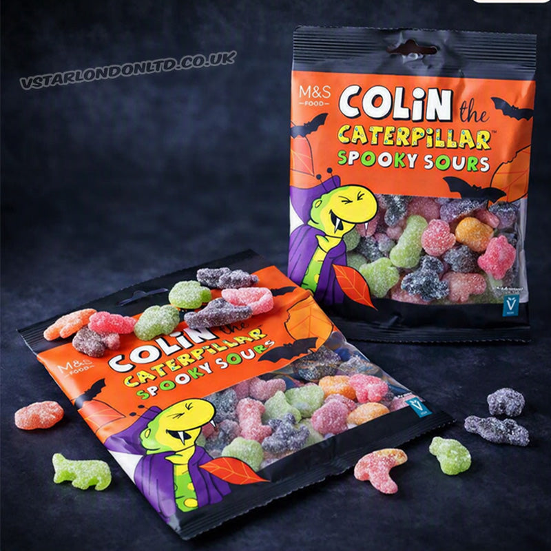 M&S Colin The Caterpillar Sourtastic 170g x 3 Packs – Sour Gummy Sweets