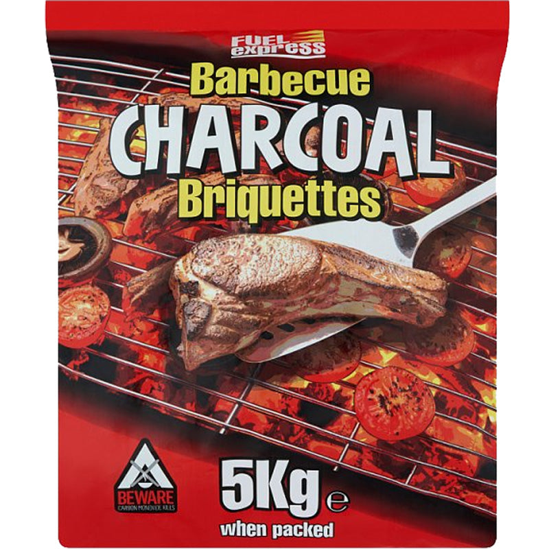 Fuel Express Barbecue Charcoal Briquettes Easy Lighting BBQ Charcoal Fuel Outdoor Cooking 5Kg