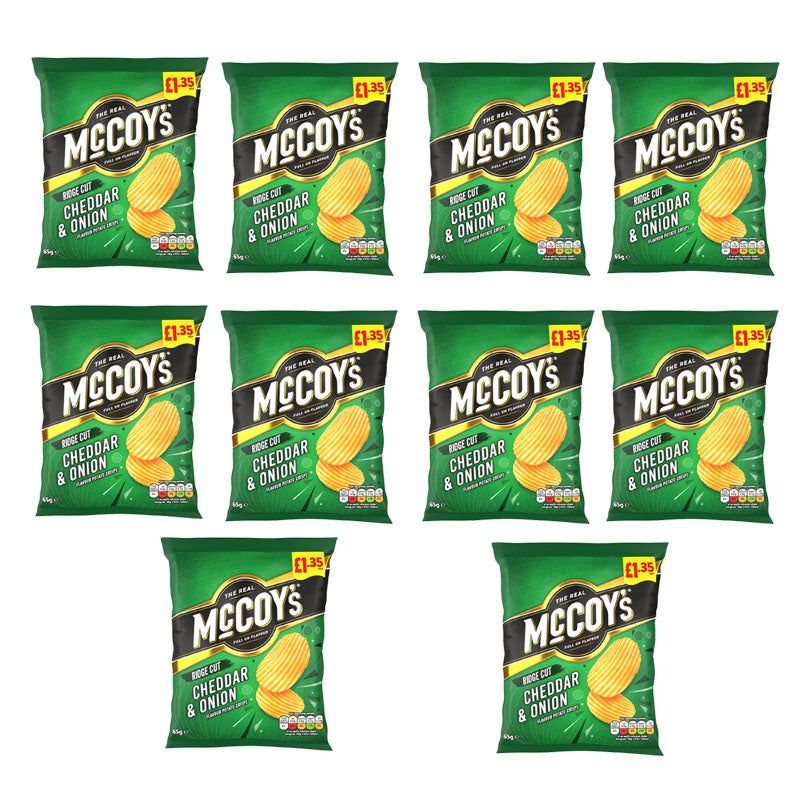McCoy’s 65g PMP Crisps Mixed Bold Ridge Cut Flavours Snack (Box 10 & 20 Packs)