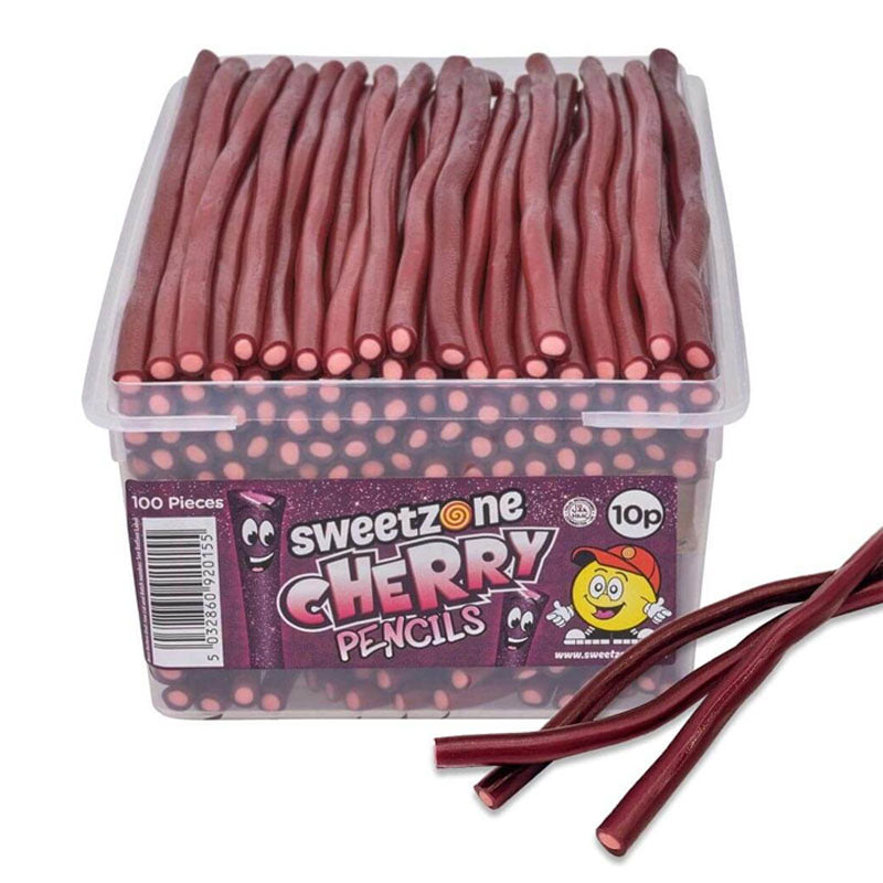 Sweetzone 10p Halal Friendly Candy Pencils Tub – 1.1kg (Various Flavours)