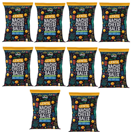Oho! Lentil Chips Cheese Balls 100g – 10, 15 & 23 Pack Options