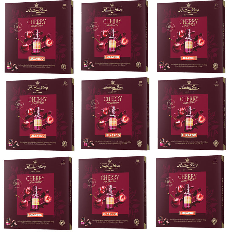 Anthon Berg Luxardo Cherry Sensations Gift Box 155g (9 Boxes Dark Chocolate)