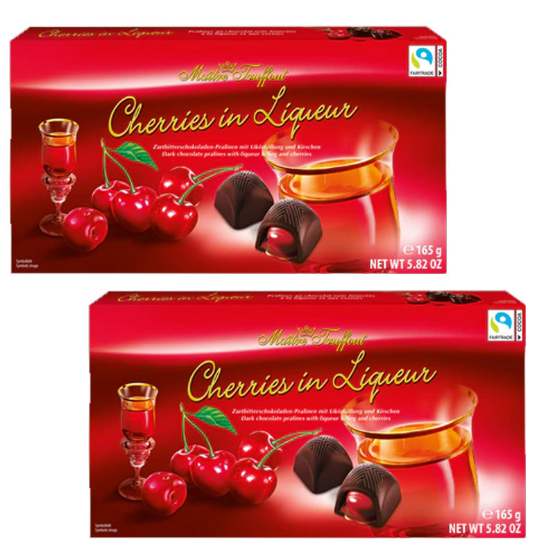 Cherries in Brandy Gift Box 165g x 2 | Chocolate Covered Cherry Brandy