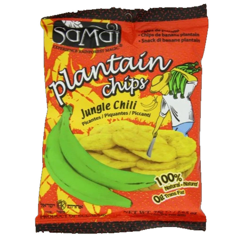 Samai Plantain Chips Chilli 75g x 6 Packs – Spicy Plantain Snacks