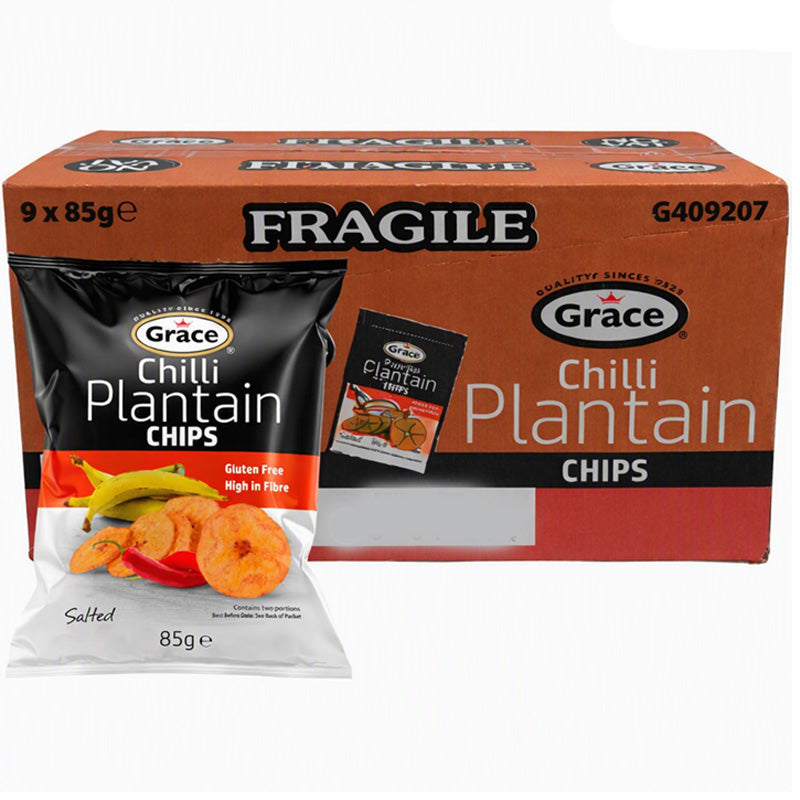 Grace Plantain Chips 85g x 9 Packs – Mixed Flavours