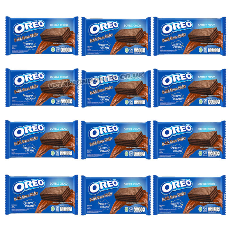 Oreo Wafer Double Chocolate 117g Crispy Chocolate Wafer Biscuits (12 & 24 Packs)