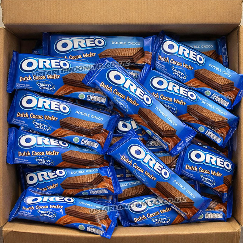 Oreo Wafer Double Chocolate 117g Crispy Chocolate Wafer Biscuits (12 & 24 Packs)