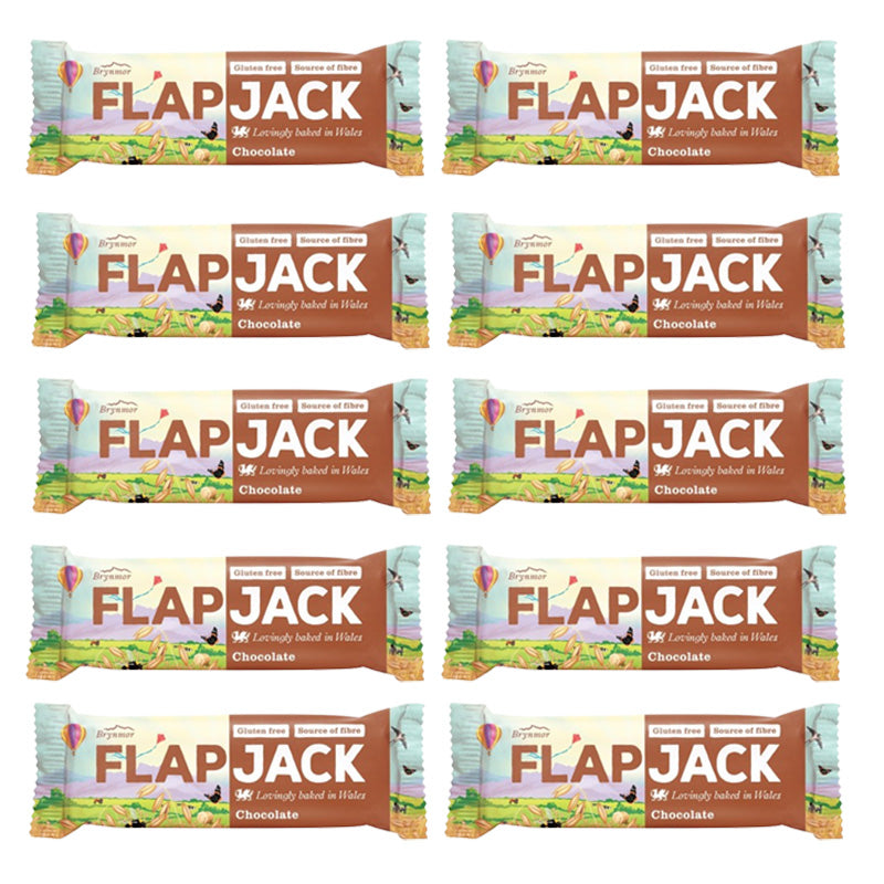 Brynmor Flap Jack Bars 80g Chocolate Caramel Fudge Summer Berry (10 & 20 Bars) Gluten Free