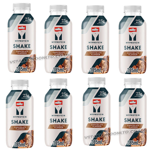 Muller Myprotein High Protein Shake Chocolate Strawberry 385ml (Box of 8 Bottles)