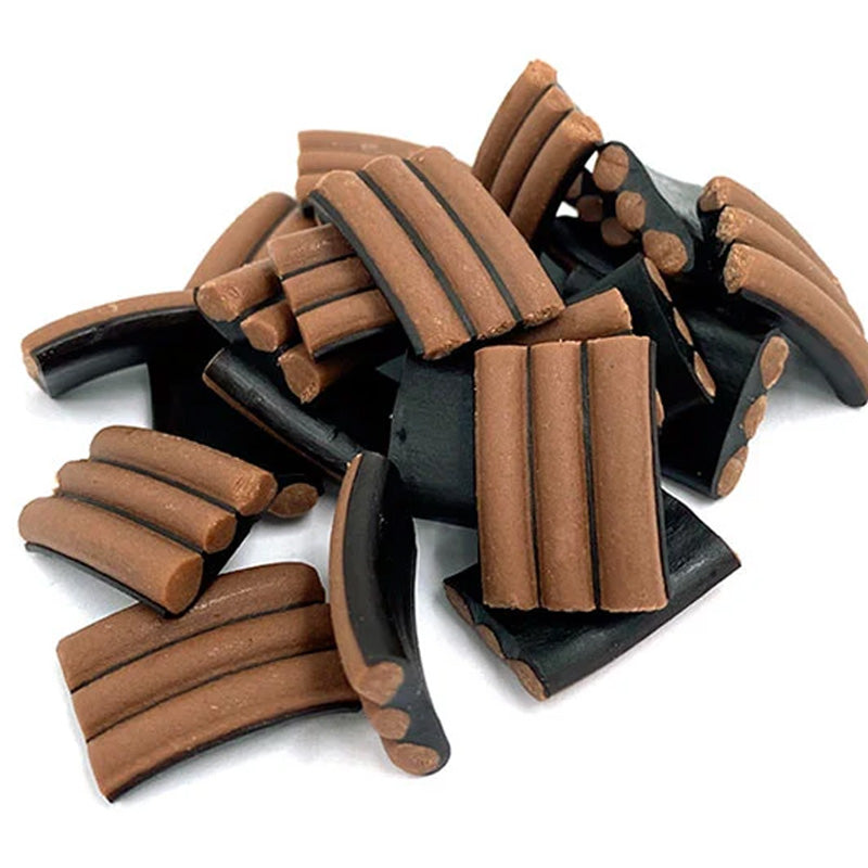 Finnish Liquorice Stripe Sweets 2kg Strawberry Chocolate Banana & Apple Flavours