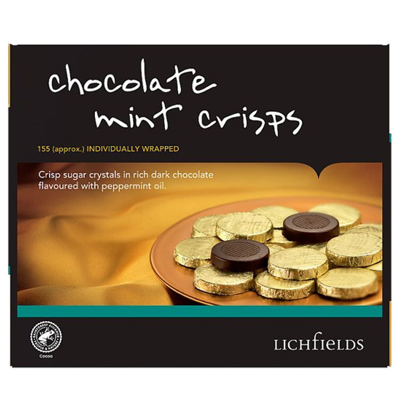 Lichfields Dark Chocolate Mint Crisps in Sugar Crystals 1kg