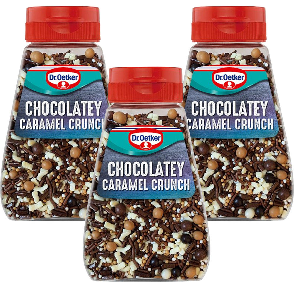 Dr. Oetker Chocolatey Caramel Crunch Sprinkles 115g (3 & 6 Bottles)