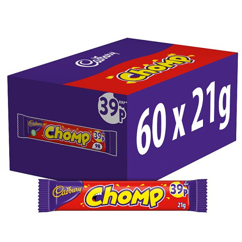 Cadbury Chomp Chocolate Bar 60 x 21g PMP