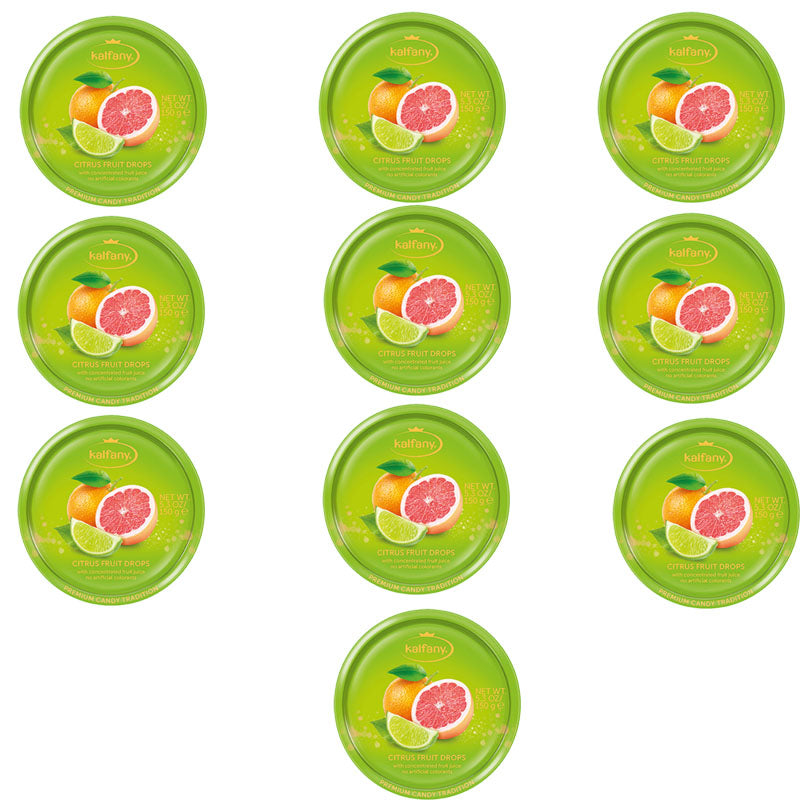Kalfany Fruit Drops Tin 150g – Wildberry, Citrus, Assorted & Fruit Selection (5 & 10 Tins)