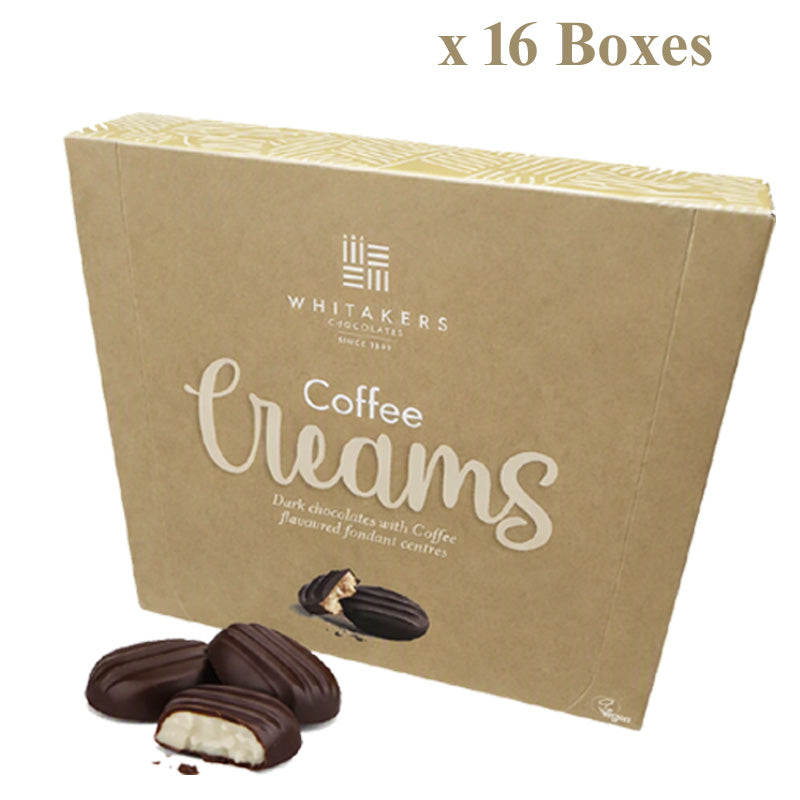 Whitakers Dark Chocolate Coffee Peppermint Orange Strawberry Creams 90g (Box of 8 & 16 Boxes)