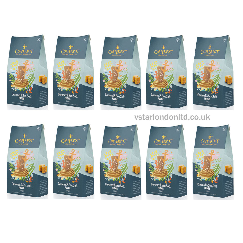 Copperpot Caramel and Sea Salt Butter Fudge Box 150g