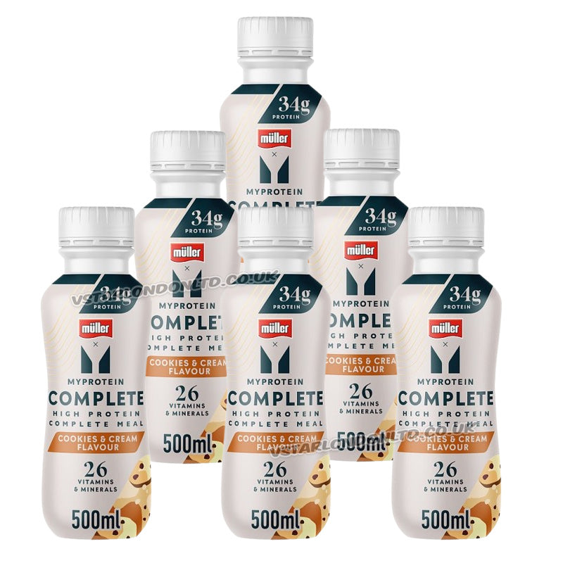 Muller Myprotein Complete Meal Shake 500ml Chocolate Cookies Cream (Box of 6 Bottles)
