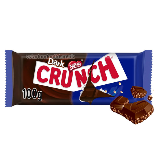 Crunch Dark Chocolate Sharing Bar 100g (Pack of 24 Bars) PMP