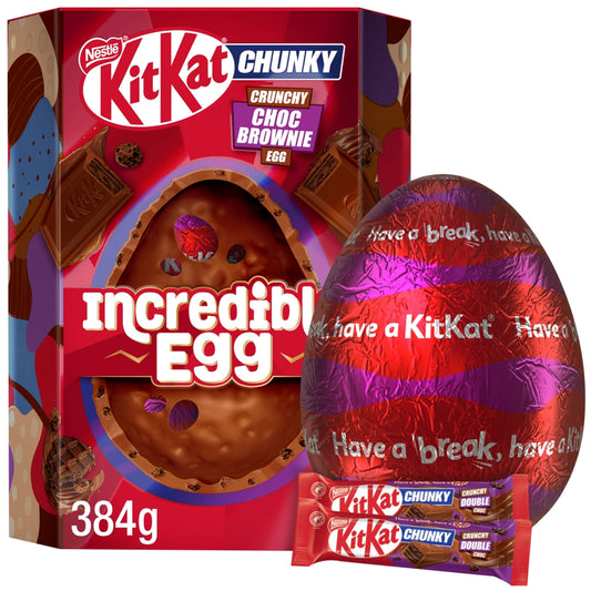 KitKat Chunky Crunchy Choc Brownie Chocolate Incredible Easter Egg 384g