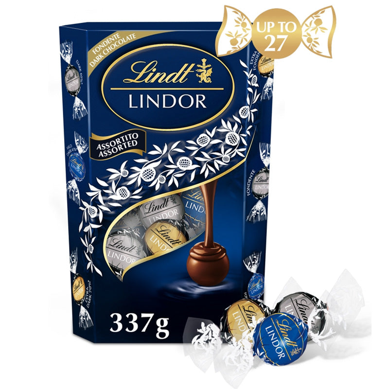 Lindt Lindor Dark Chocolate Assorted Truffles 337g Box