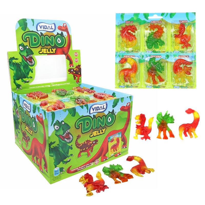 Vidal Jelly Sweets Ocean Creepy Dino Snake Dragon Jungle Jelly 11g 66g Fun Gummy Candy