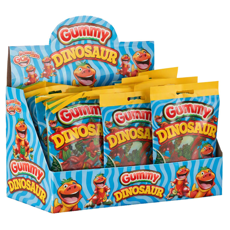 PMS Candy 3D Gummy Dinosaurs 60g x 24 Bags – Fruity Dinosaur Sweets
