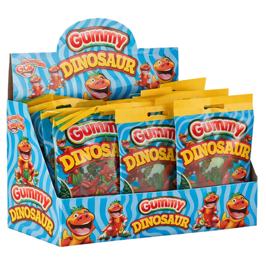 PMS Candy 3D Gummy Dinosaurs 60g x 24 Bags – Fruity Dinosaur Sweets