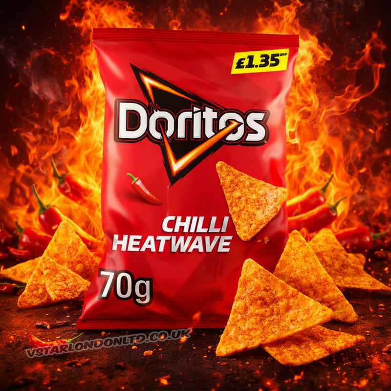 Doritos Chilli Heatwave Tortilla Chips Crisps 70g PMP (9 & 18 Packs)